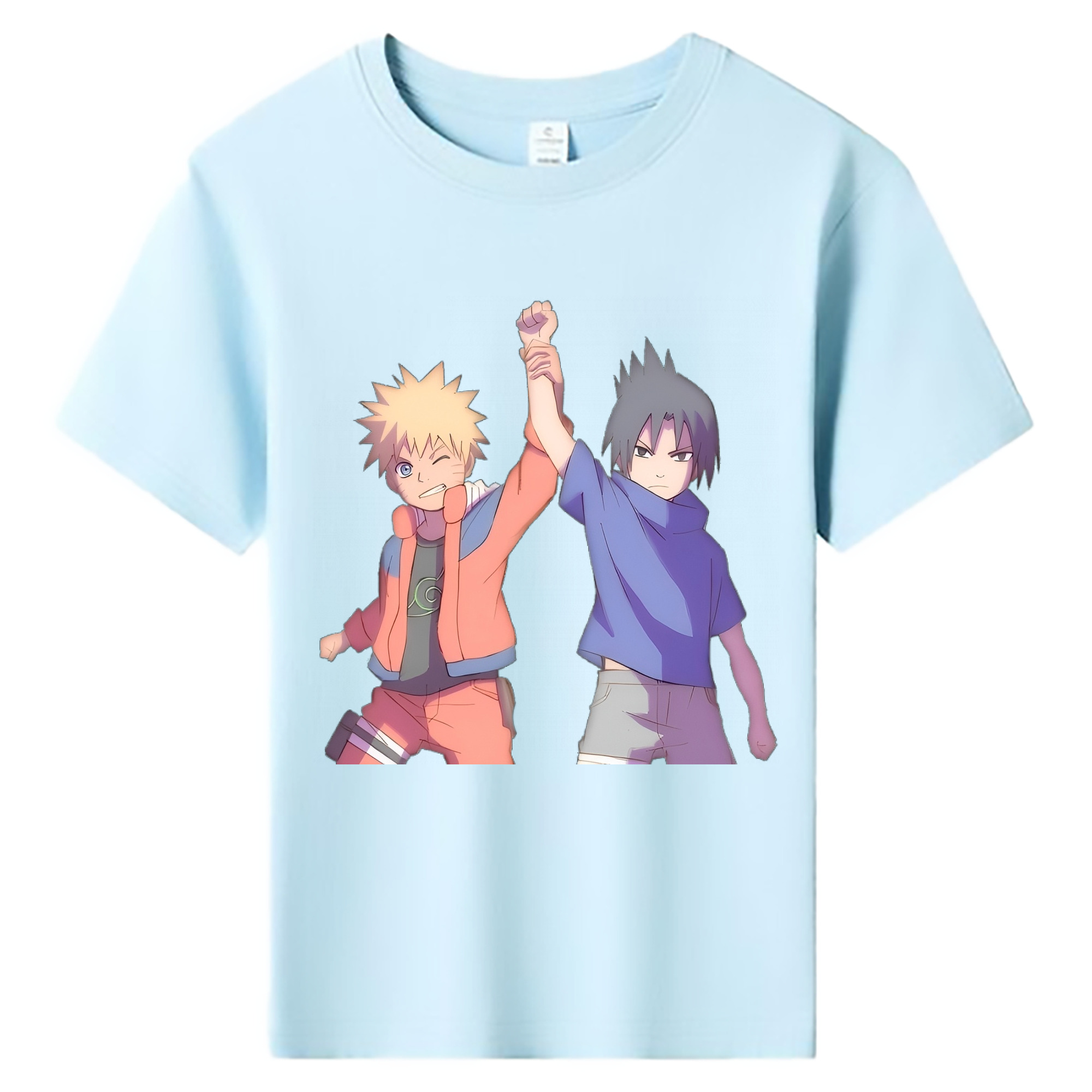 （画像用） NARUTO -ナルト- うちは サスケ Uchiha Sasuke 綿100％キッズTシャツ（フロントプリント）